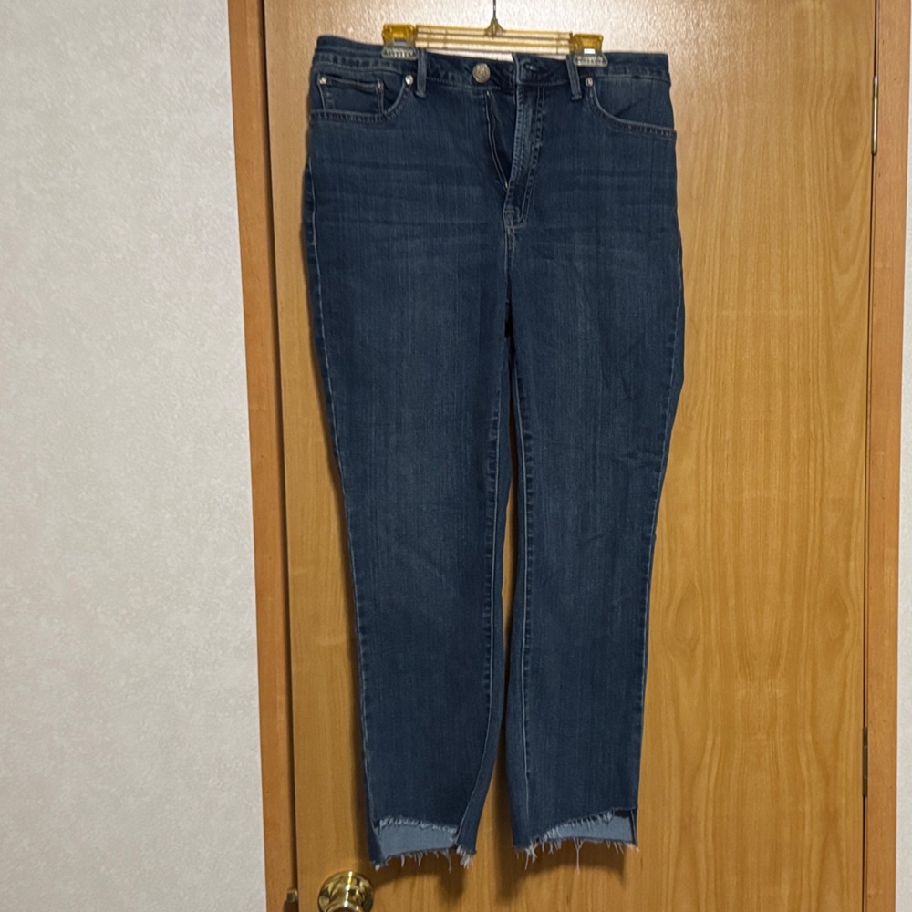 Seven7 Dark Blue Ankle Jeans